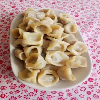 Uszka z mięsem i pieczarkami