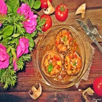 Portobello a'la pizza z szynką włoską Hańderek