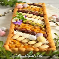 Mazurek kajmakowy z bakaliami