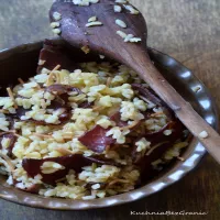 Pastırmalı bulgur pilav czyli pilav z kaszy bulgur