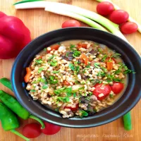 Kaszotto z pęczaku z warzywami