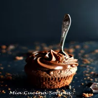 Czekoladowe babeczki z kremem z nutelli i mascarpone