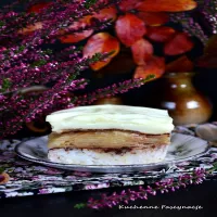 Ryż zapiekany z budyniem i jabłkami