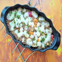 Zapiekana kasza gryczana z warzywami i mozzarellą