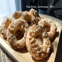 Ciasteczka oponki / Kruche ciasteczka na drożdżach z orzechami