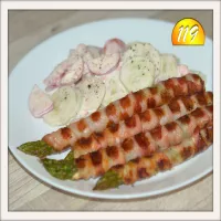 Szparagi grillowane w boczku