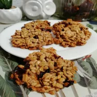 ciasteczka owsiane z żurawiną i słonecznikiem