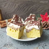 Proste ciasto z jabłkami i bitą śmietaną